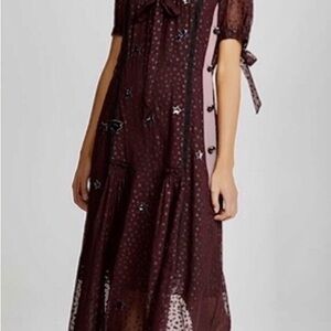 Coach Long Star Print Dress
